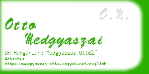 otto medgyaszai business card